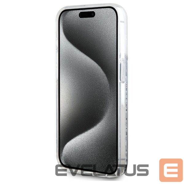 Другой аксессуар для телефона Karl Lagerfeld Karl Lagerfeld Liquid Glitter Karl & Choupette Head Magsafe iPhone 15 Pro Case - Clear
