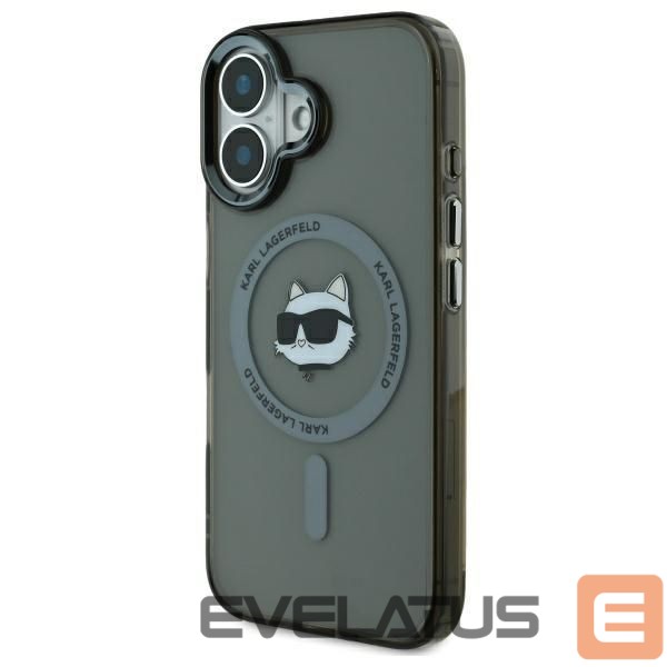 Другой аксессуар для телефона Karl Lagerfeld Karl Lagerfeld IML Metal Choupette Head MagSafe iPhone 16 Case - Black