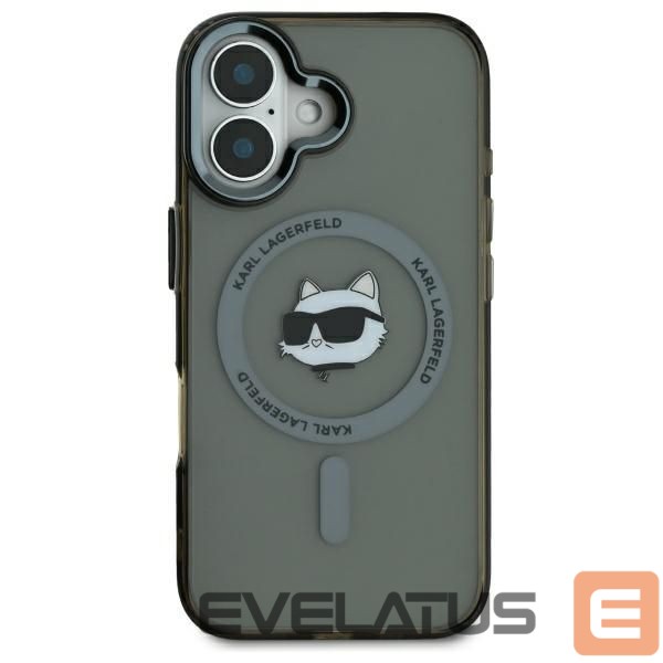 Другой аксессуар для телефона Karl Lagerfeld Karl Lagerfeld IML Metal Choupette Head MagSafe iPhone 16 Case - Black