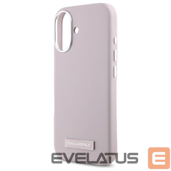 Другой аксессуар для телефона Karl Lagerfeld Karl Lagerfeld FW Metal Plate MagSafe iPhone 16 Case - Pink