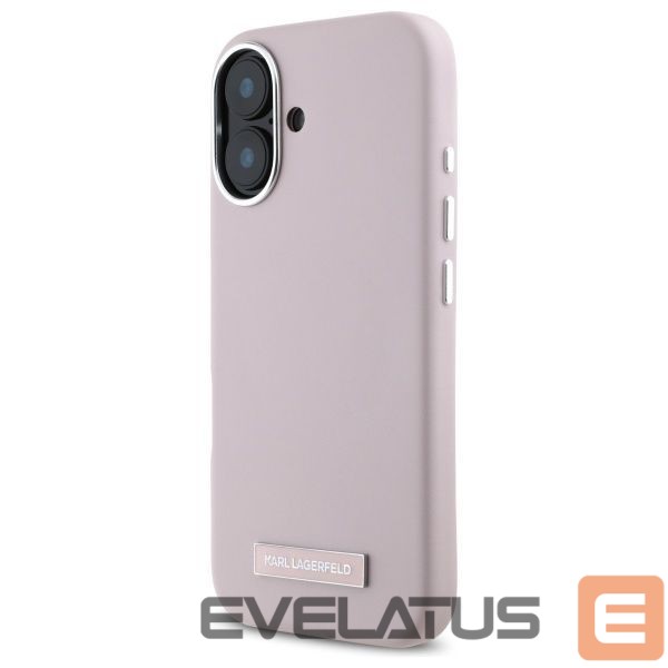 Другой аксессуар для телефона Karl Lagerfeld Karl Lagerfeld FW Metal Plate MagSafe iPhone 16 Case - Pink