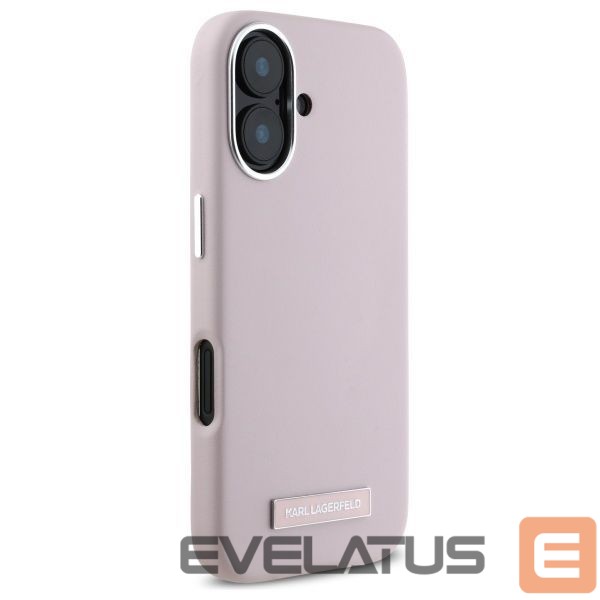 Другой аксессуар для телефона Karl Lagerfeld Karl Lagerfeld FW Metal Plate MagSafe iPhone 16 Case - Pink