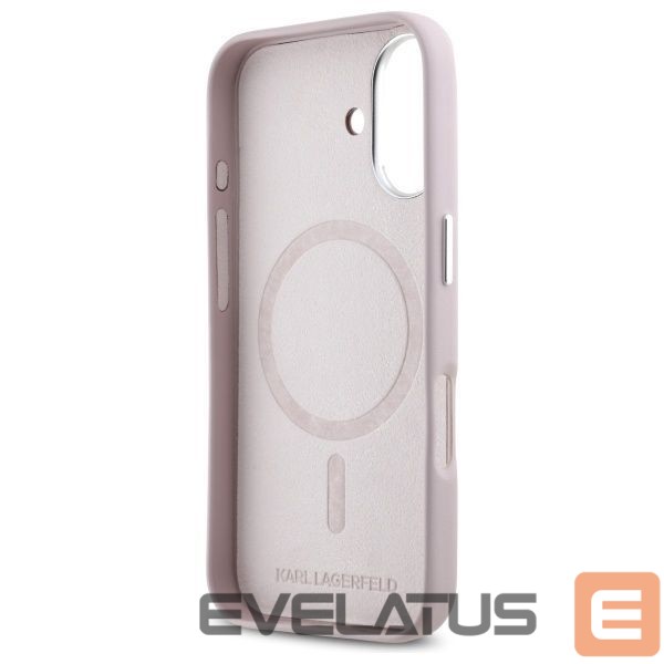 Другой аксессуар для телефона Karl Lagerfeld Karl Lagerfeld FW Metal Plate MagSafe iPhone 16 Case - Pink
