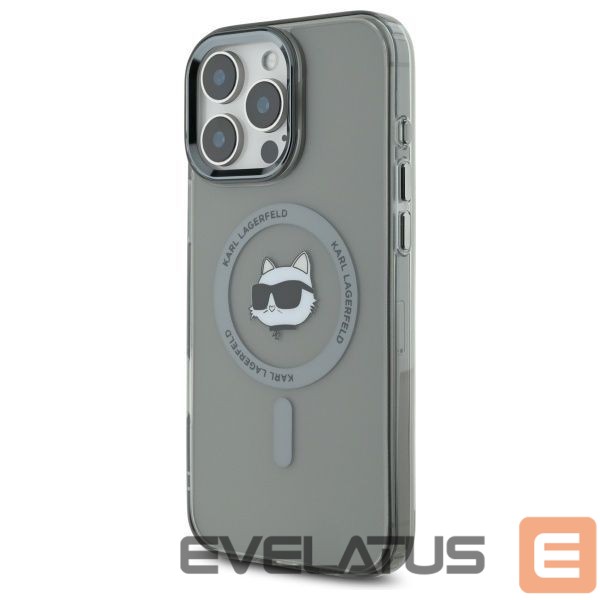 Другой аксессуар для телефона Karl Lagerfeld Karl Lagerfeld IML Metal Choupette Head MagSafe Case for iPhone 16 Pro Max - Black