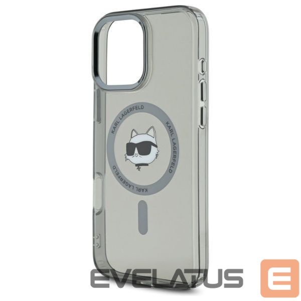 Другой аксессуар для телефона Karl Lagerfeld Karl Lagerfeld IML Metal Choupette Head MagSafe Case for iPhone 16 Pro Max - Black