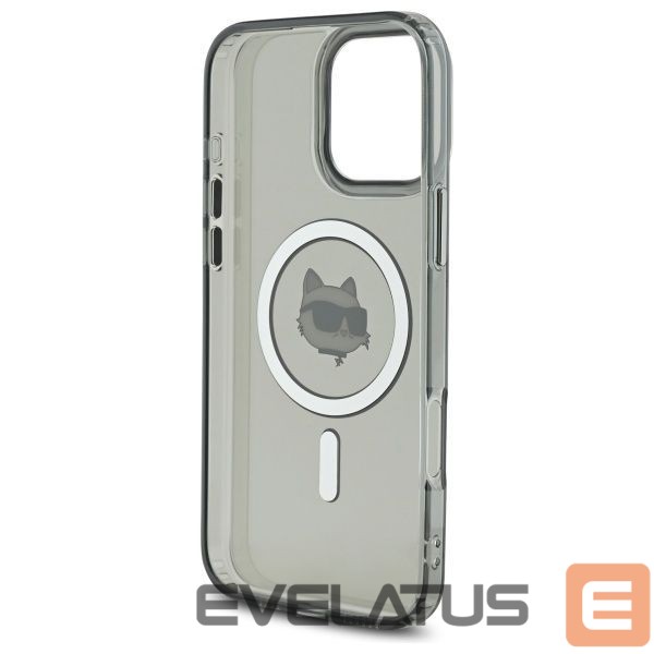 Другой аксессуар для телефона Karl Lagerfeld Karl Lagerfeld IML Metal Choupette Head MagSafe Case for iPhone 16 Pro Max - Black