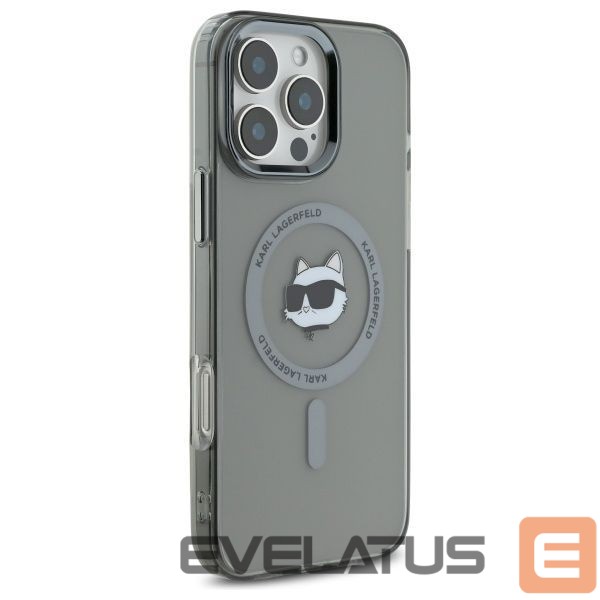 Другой аксессуар для телефона Karl Lagerfeld Karl Lagerfeld IML Metal Choupette Head MagSafe Case for iPhone 16 Pro Max - Black
