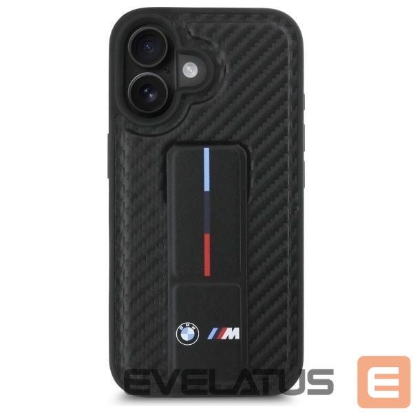 Другой аксессуар для телефона BMW BMW M Grip Stand Smooth and Carbon case for iPhone 16 - black