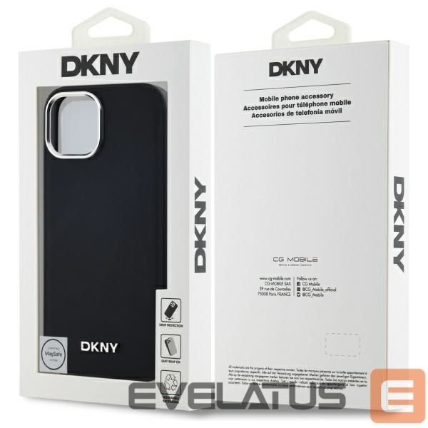 Другой аксессуар для телефона DKNY DKNY Plain Logo MagSafe iPhone 15 Case - Black