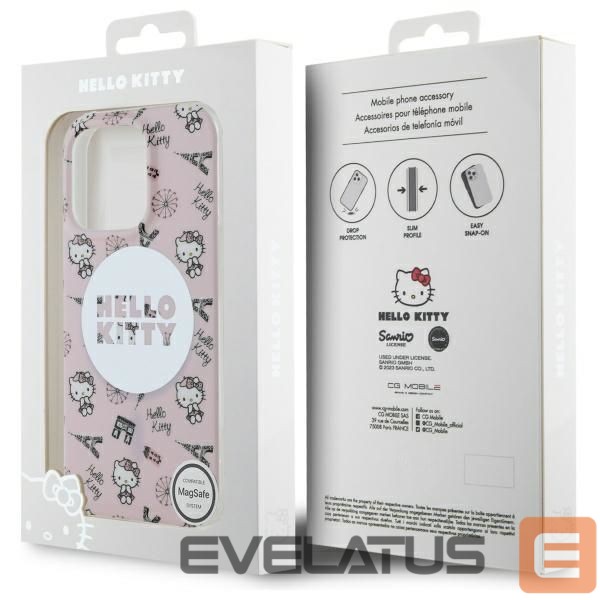 Другой аксессуар для телефона Hello Kitty Hello Kitty IML All Over Paris Magsafe iPhone 16 Pro Case - Pink