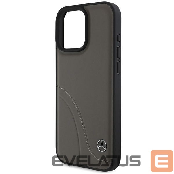 Другой аксессуар для телефона Mercedes-Benz Mercedes MB Curved Stitches Leather iPhone 16 Pro Max Case - Brown