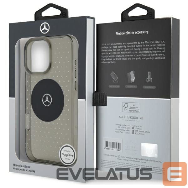 Другой аксессуар для телефона Mercedes-Benz Mercedes MB Case Star Pattern for iPhone 16 Pro - Black