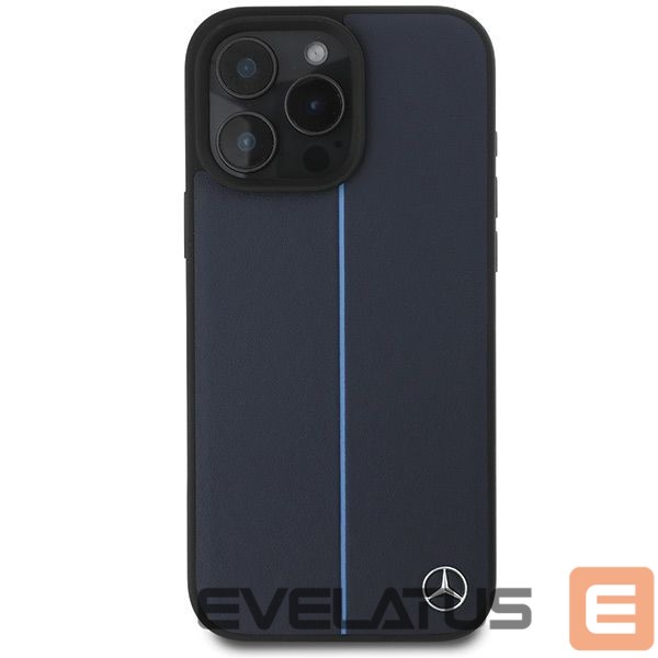 Другой аксессуар для телефона Mercedes-Benz Mercedes MB Blue Line Leather MagSafe Case for iPhone 16 Pro Max - Navy Blue