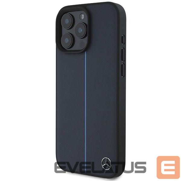 Другой аксессуар для телефона Mercedes-Benz Mercedes MB Blue Line Leather MagSafe Case for iPhone 16 Pro Max - Navy Blue