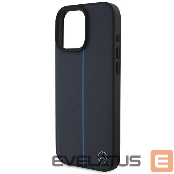 Другой аксессуар для телефона Mercedes-Benz Mercedes MB Blue Line Leather MagSafe Case for iPhone 16 Pro Max - Navy Blue