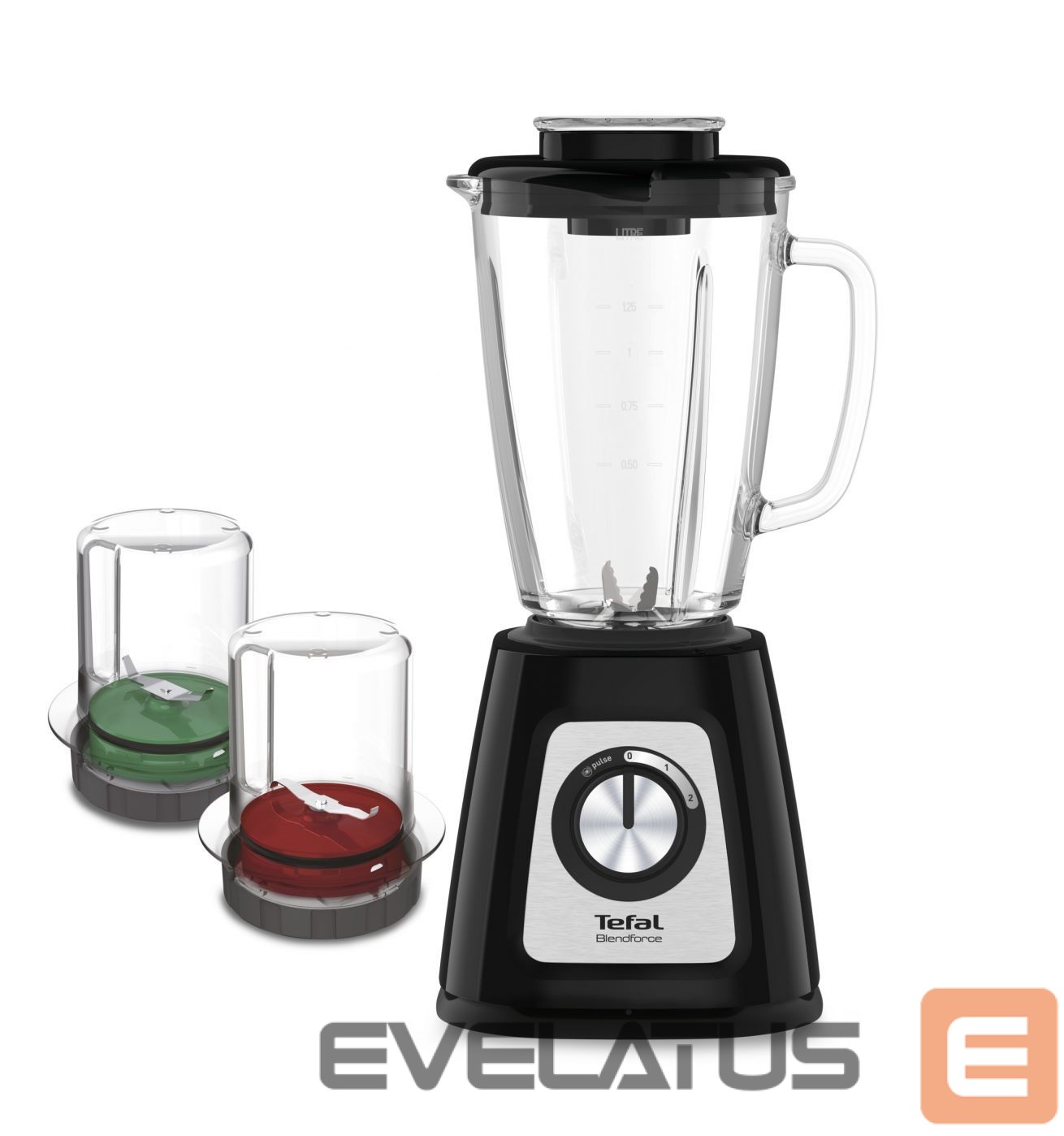 Миксеры и блендеры TEFAL Blender BL438831 BlendForce Tabletop, 800 W, Jar material Glass, Jar capacity 1.25 L, Ice crushing, Black