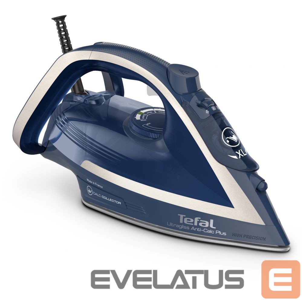 Утюг TEFAL Steam Iron FV6830E0 2800 W, Water tank capacity 270 ml, Continuous steam 50 g/min, Silver/Blue