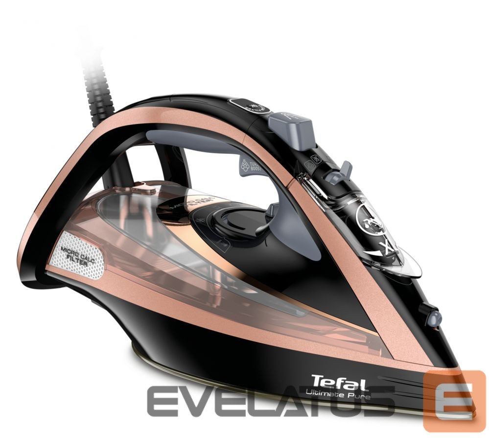 Утюг TEFAL Steam Iron FV9845 3200 W, Water tank capacity 350 ml, Continuous steam 60 g/min, Black/Rose Gold