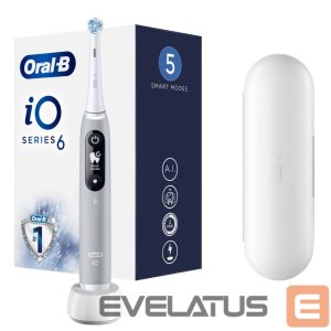 Зубная щётка Oral-B  Toothbrush iO Series 6 Rechargeable, For adults, Number of brush heads included 1, Number of teeth brushing modes 5, Grey Opal 