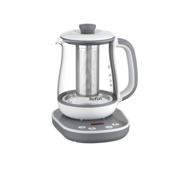 Чайник TEFAL BJ551B10 Tastea Kettle, Glass, Grey/White