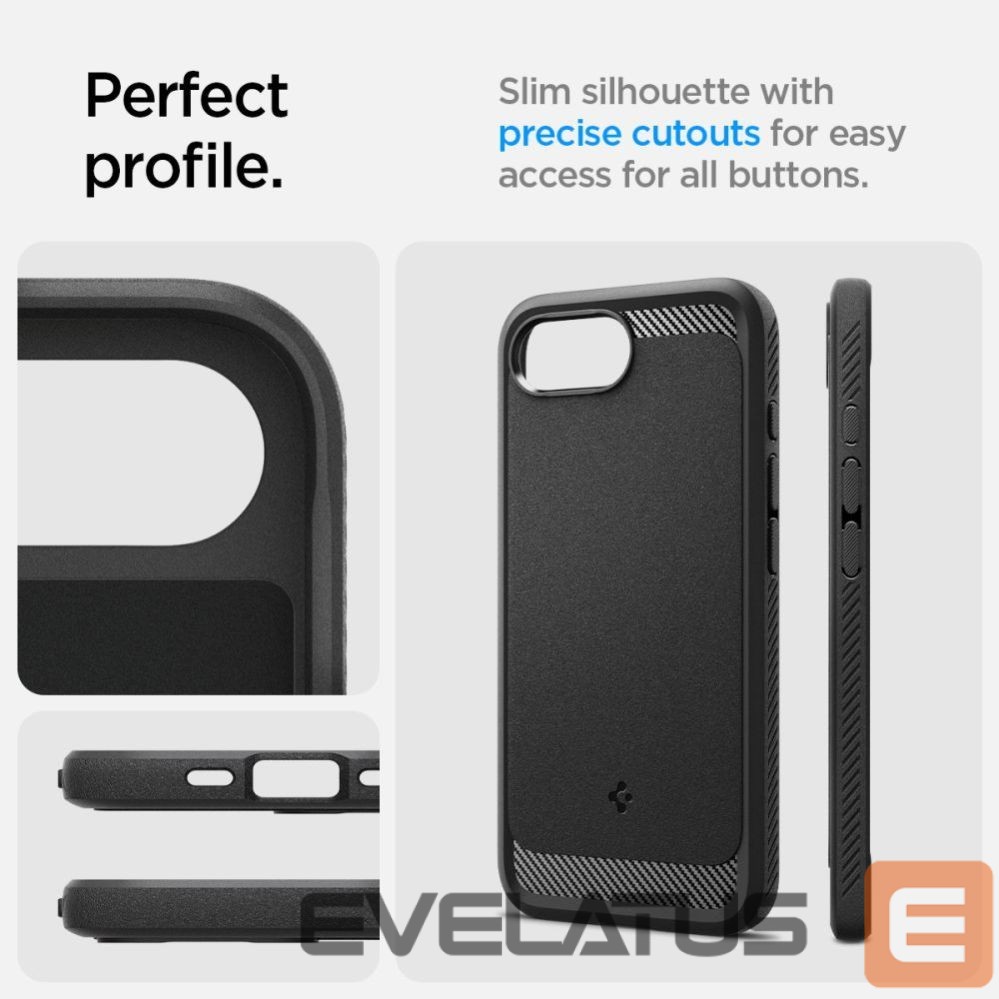 Чехол на заднюю панель Spigen Spigen Rugged Armor MagSafe case for iPhone 16e - black