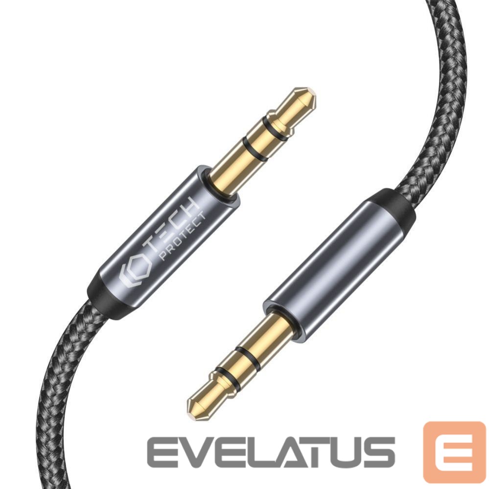 Кабель Tech-Protect Tech-Protect UltraBoost cable 3.5mm mini jack / 3.5mm mini jack 1.5m - black