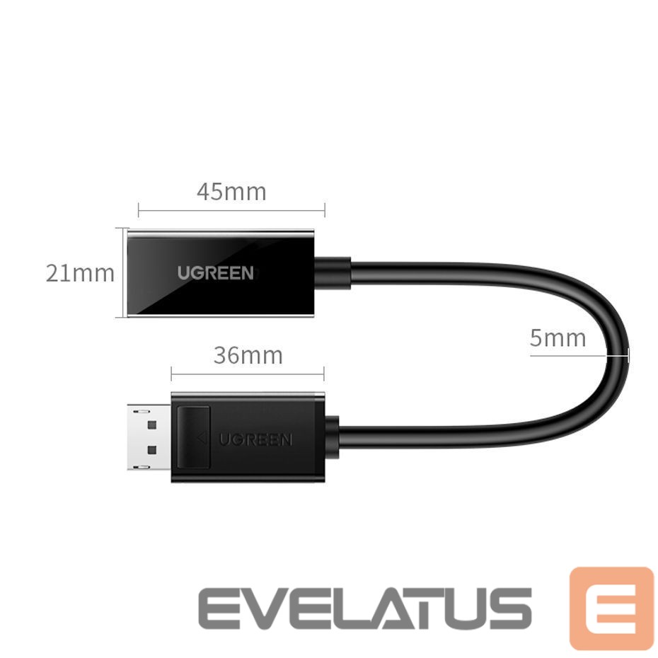 Кабель Ugreen MM137 40363 DisplayPort (Male) to HDMI (Female) 4K/1080p Adapter - Black Black