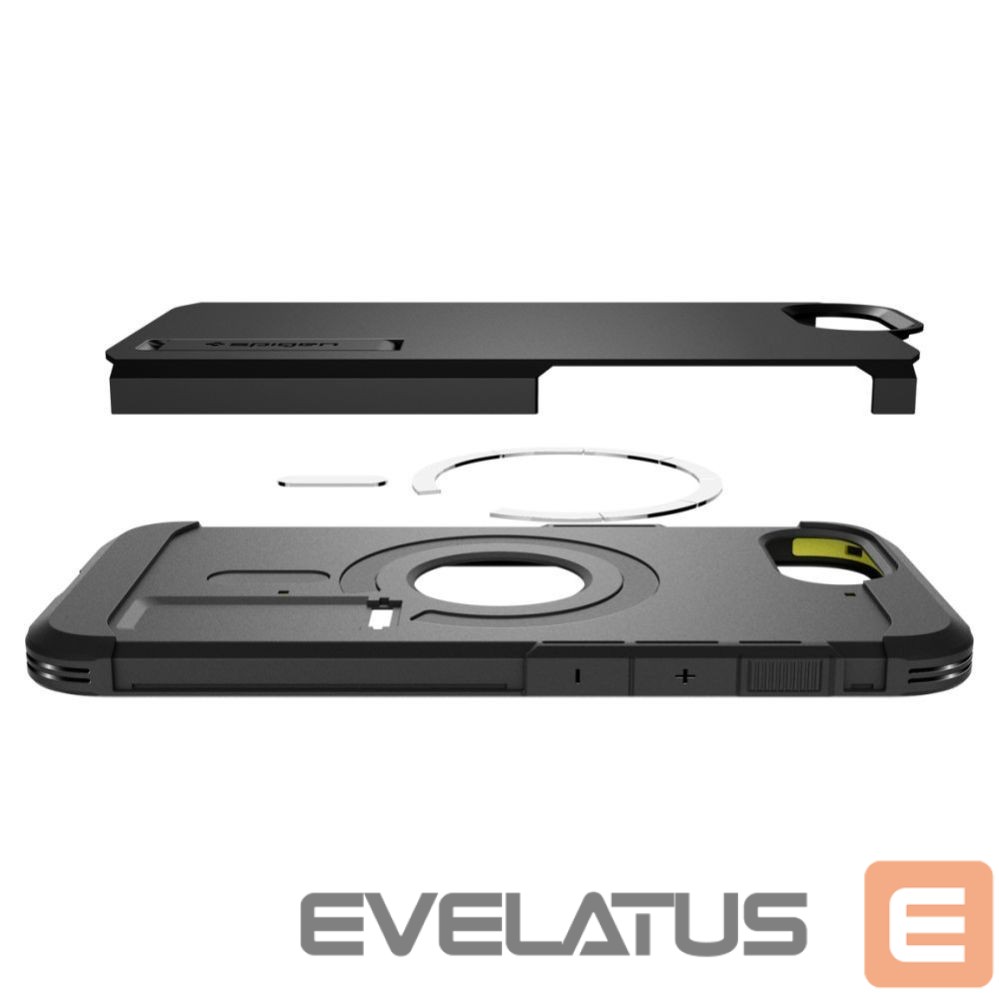 Чехол на заднюю панель Spigen Spigen Tough Armor Case with MagSafe for iPhone 16e with Stand - Black