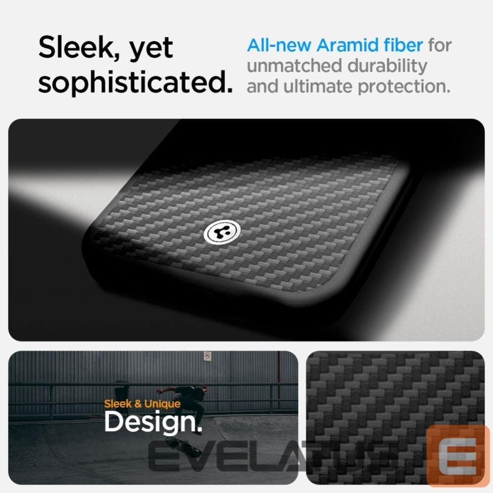 Чехол на заднюю панель Spigen Spigen Enzo Aramid MagSafe iPhone 16e Case - Black