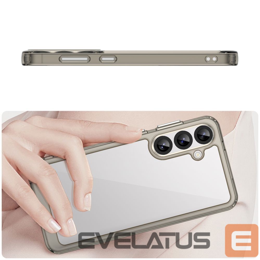 Чехол на заднюю панель Hurtel Outer Space Case for Samsung Galaxy A36 Cover with Flexible Frame - Semi-Transparent, Black