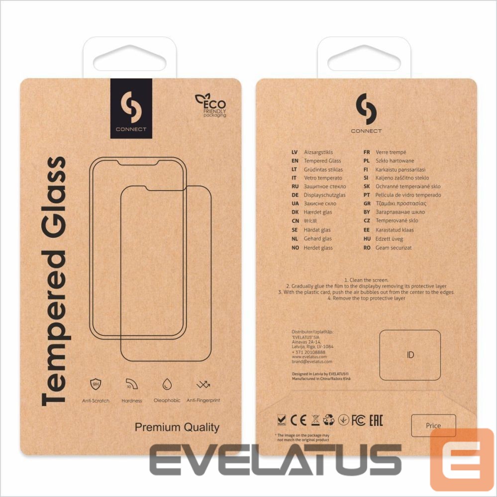 Защитное стекло Connect Apple iPhone 16 Pro Max Corning Gorilla Glass Anti-Static 3D Full Cover 5X Stronger Black