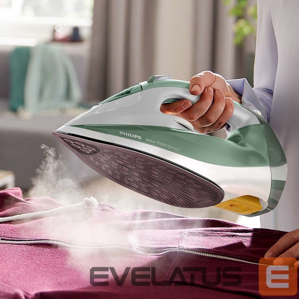 Утюг Philips DST7012/70 HV | Steam Iron | 2600 W | Water tank capacity 300 ml | Continuous steam 45 g/min | Steam boost performance 220 g/min | Desert Green/Gray