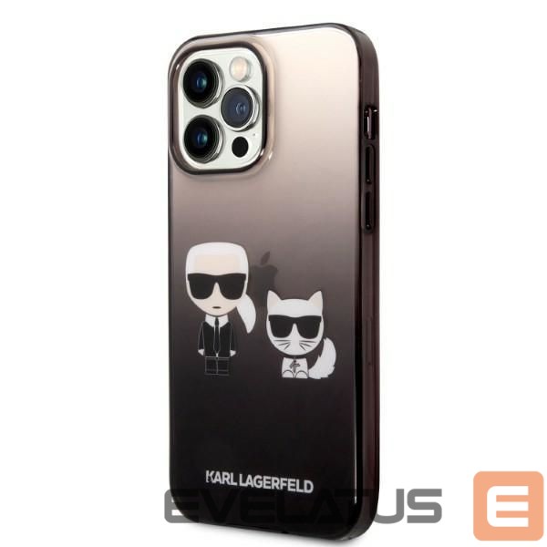 Чехол на заднюю панель Karl Lagerfeld Karl Lagerfeld KLHCP14LTGKCK iPhone 14 Pro 6.1 "hardcase black / black Gradient Ikonik Karl & Choupette