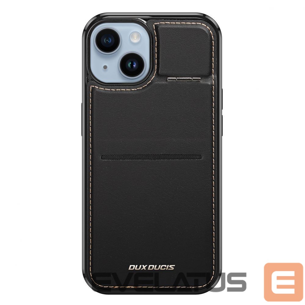 Чехол на заднюю панель Dux Ducis 3in1 Wallet Case with Stand for iPhone 15 Plus MagSafe RFID Blocker Dux Ducis Rafi Mag - Black
