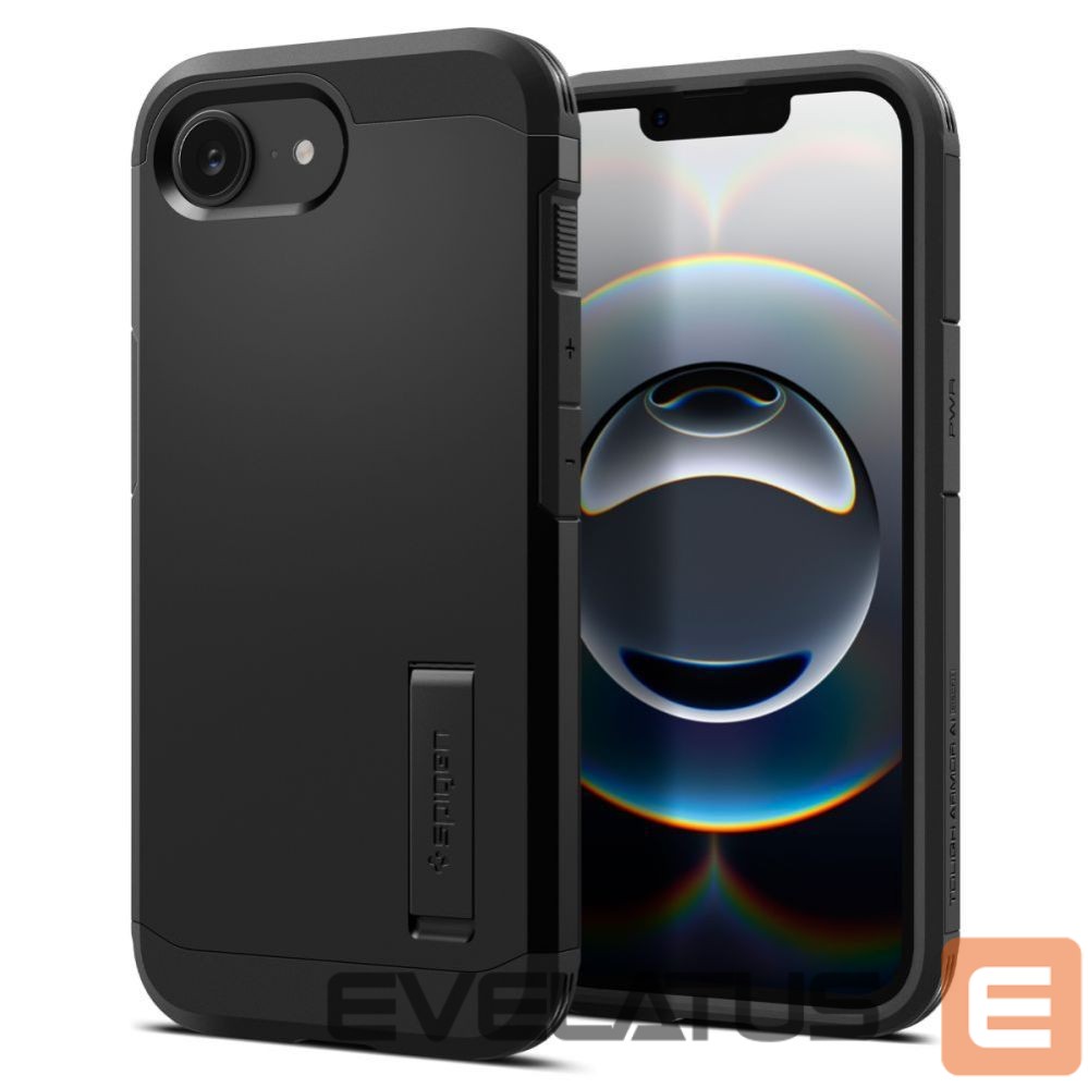 Чехол на заднюю панель Spigen Spigen Tough Armor Case with MagSafe for iPhone 16e with Stand - Black