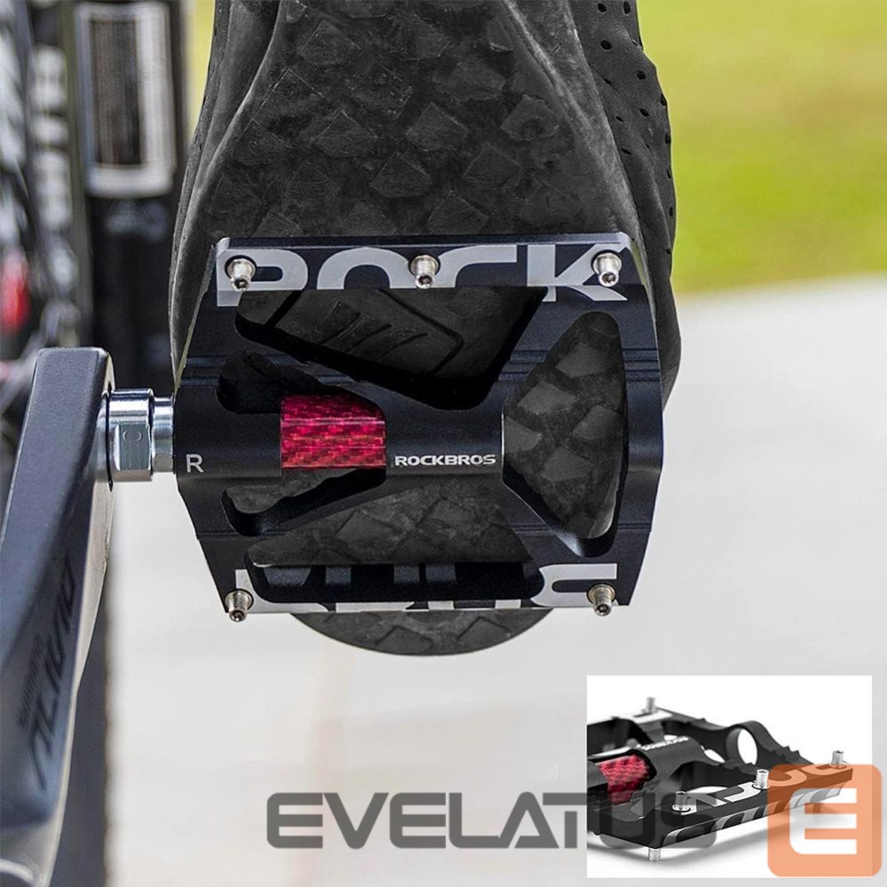 Аксессуар для велосипеда Rockbros Rockbros 37213071001 Aluminum Alloy Bicycle Pedal Set - Black