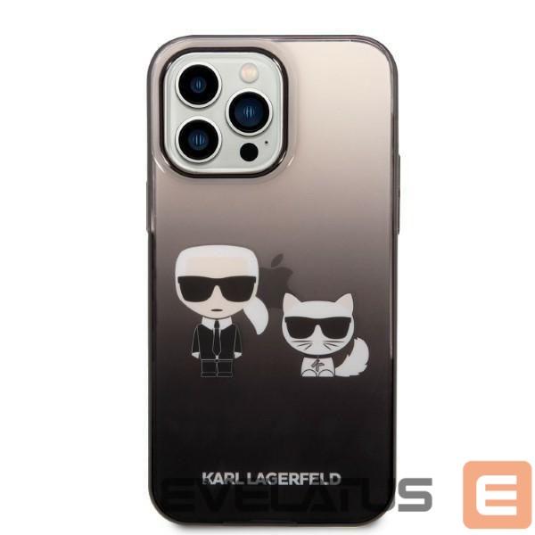 Чехол на заднюю панель Karl Lagerfeld Karl Lagerfeld KLHCP14LTGKCK iPhone 14 Pro 6.1 "hardcase black / black Gradient Ikonik Karl & Choupette