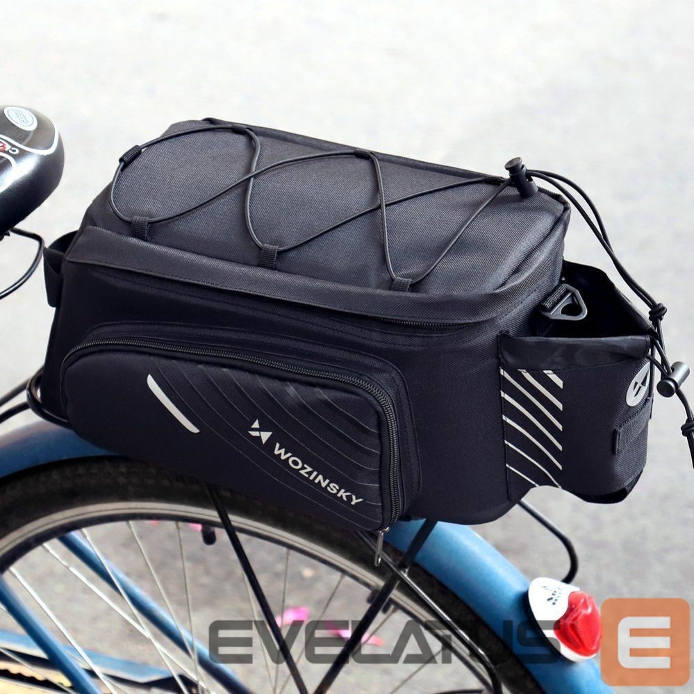 Аксессуар для велосипеда Wozinsky Wozinsky Bike Pannier Rack Bag with Shoulder Strap 9L (Rain Cover Included) Black (WBB22BK)