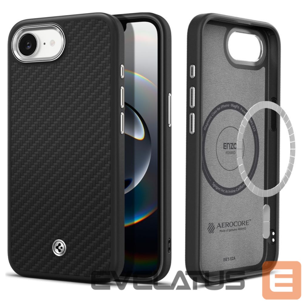 Чехол на заднюю панель Spigen Spigen Enzo Aramid MagSafe iPhone 16e Case - Black