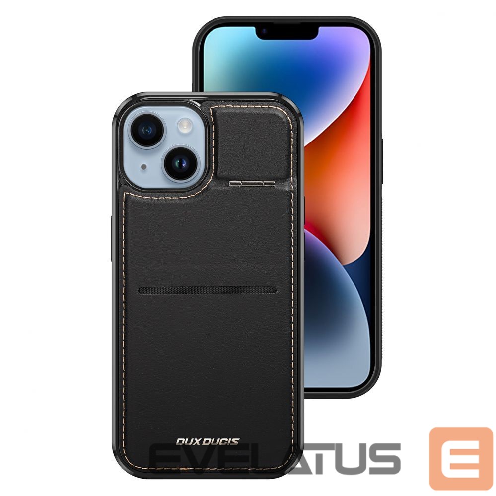 Чехол на заднюю панель Dux Ducis 3in1 Wallet Case with Stand for iPhone 15 Plus MagSafe RFID Blocker Dux Ducis Rafi Mag - Black