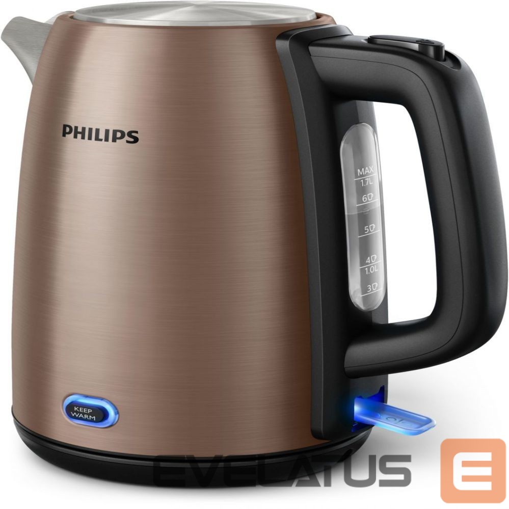 Чайник Philips Kettle HD9355/92 Viva Collection Electric, 1740-2060 W, 1.7 L, Stainless steel, 360° rotational base, Copper