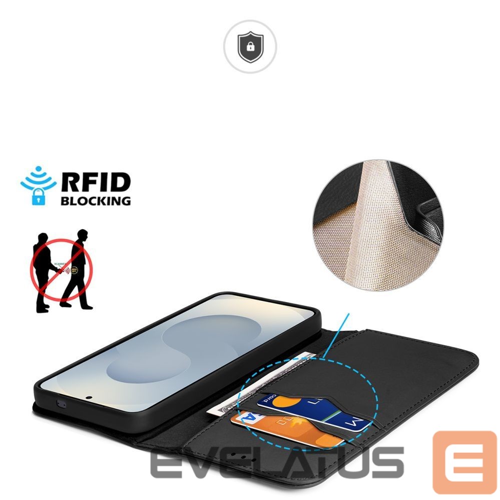 Чехол на заднюю панель Dux Ducis Dux Ducis Hivo Samsung Galaxy S25 Edge Case with Flip and RFID Protection - Black