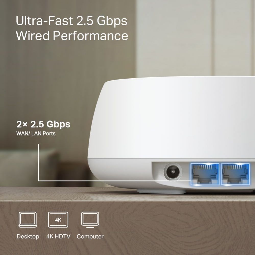 Роутер TP-Link WRL MESH ROUTER 3600MBPS/DECO BE25(2-PACK)