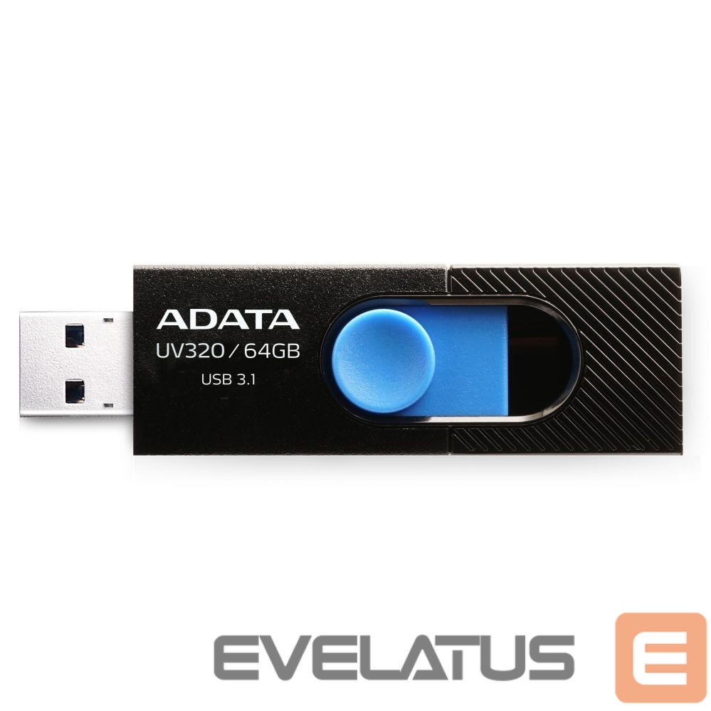 Флеш-накопитель ADATA AUV320 64GB USB Flash Drive, Black/Blue