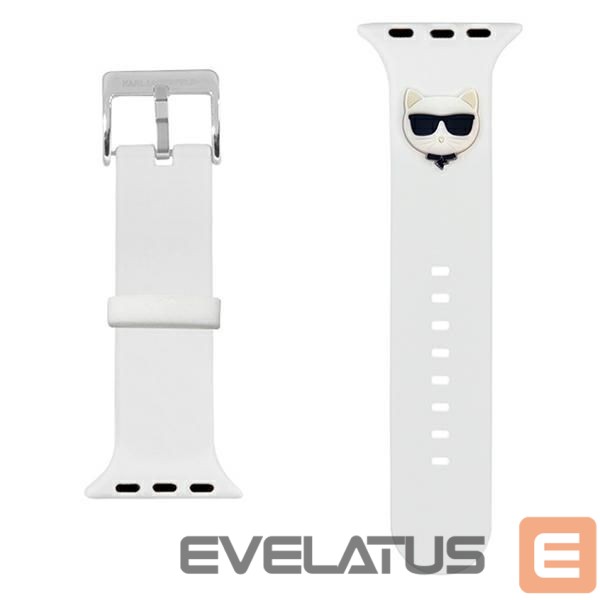 Чехол на заднюю панель Karl Lagerfeld Karl Lagerfeld Silicone Choupette Heads Strap for Apple Watch 38/40/41mm - White