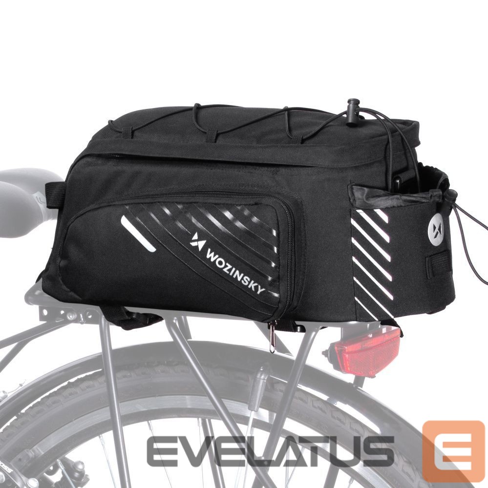 Аксессуар для велосипеда Wozinsky Wozinsky Bike Pannier Rack Bag with Shoulder Strap 9L (Rain Cover Included) Black (WBB22BK)