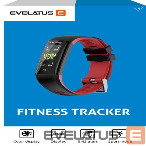Фитнес браслет Evelatus Fitness Tracker EFT02 Black Red