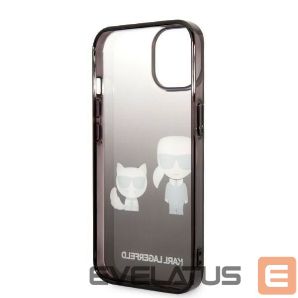 Чехол на заднюю панель Karl Lagerfeld Karl Lagerfeld KLHCP14LTGKCK iPhone 14 Pro 6.1 "hardcase black / black Gradient Ikonik Karl & Choupette