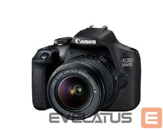 Цифровая фотокамера Canon EOS 2000D 18-55 IS II EU26 SLR Camera Kit, Megapixel 24.1 MP, Image stabilizer, ISO 12800, Display diagonal 3.0 ", Wi-Fi, Video recording, APS-C, Black