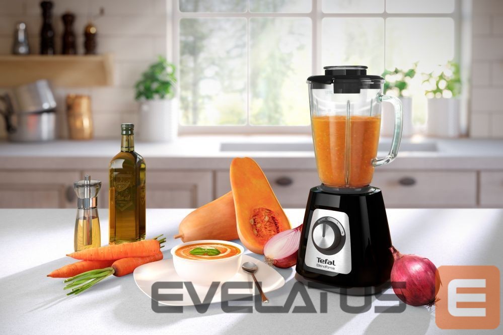 Миксеры и блендеры TEFAL Blender BL438831 BlendForce Tabletop, 800 W, Jar material Glass, Jar capacity 1.25 L, Ice crushing, Black